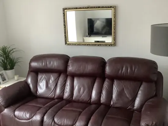 DFS Leather recliner sofa set