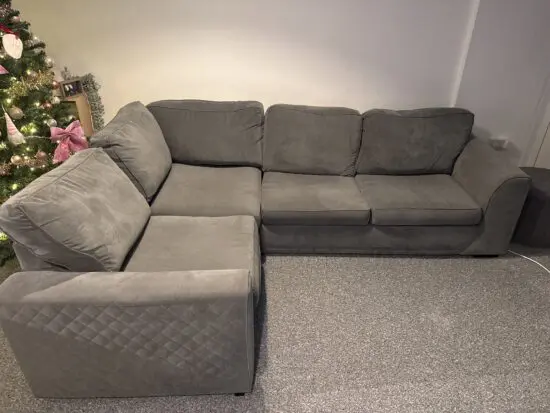 DFS Grey Orka Right Hand Corner Sofa Bed