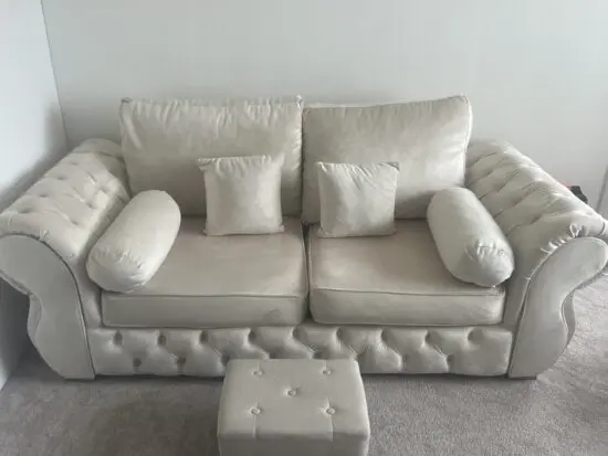 Beige 3 seater and 2 seater