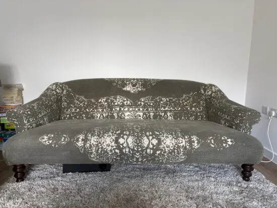 Tetrad Jacaranda sofa in Bagru