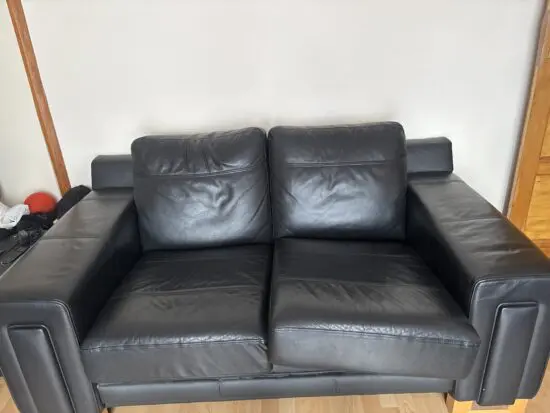 Black 2 Seater Sofa