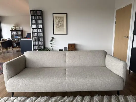 BoConcept Modena 3 seater sofa in Beige Lazio fabric.