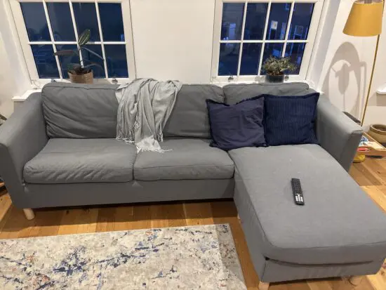Large grey sofa