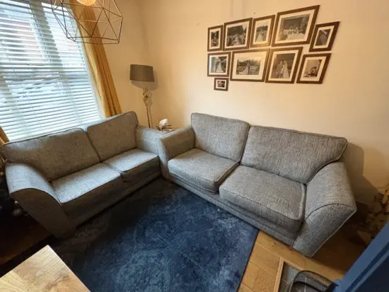 SCS 2 Piece Grey Sofa Set - 2 and 3 Seater Sofas