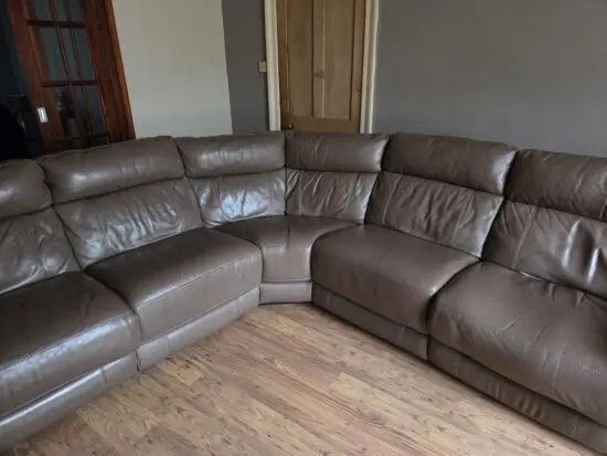 DFS MONARCH LEATHER CORNER SOFA