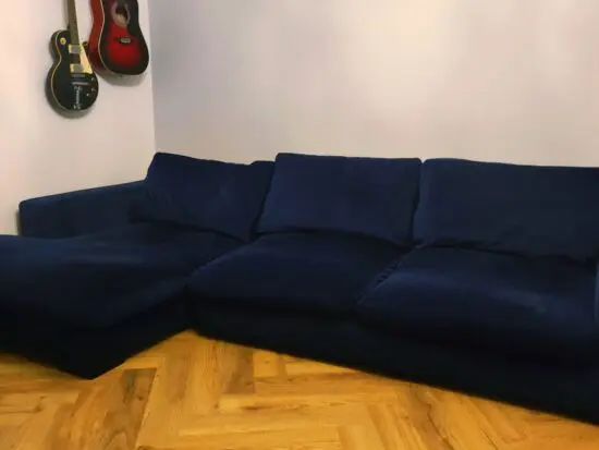 Super Soft Next Navy Blue Corner Sofa