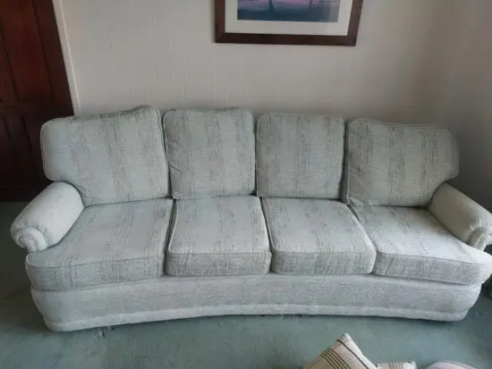 Pale green sofa and chair
