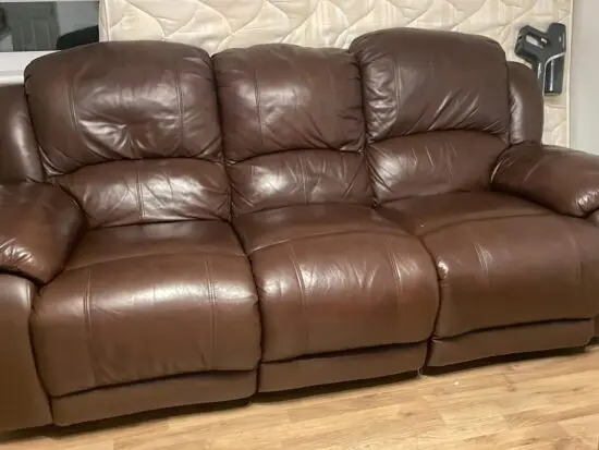 Recliner Brown Leather Sofa