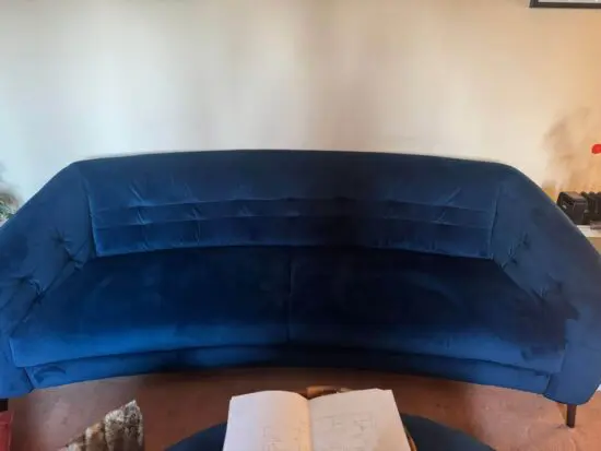 Arighi Bianchi blue velvet sofa