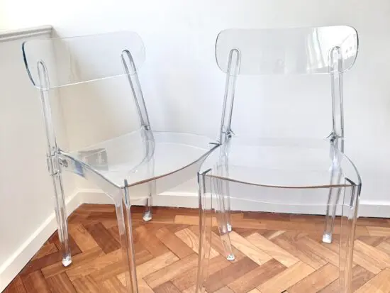 THE MASIE Arlet Transparent Polycarbonate Chair x 2 (Sold as Pair)