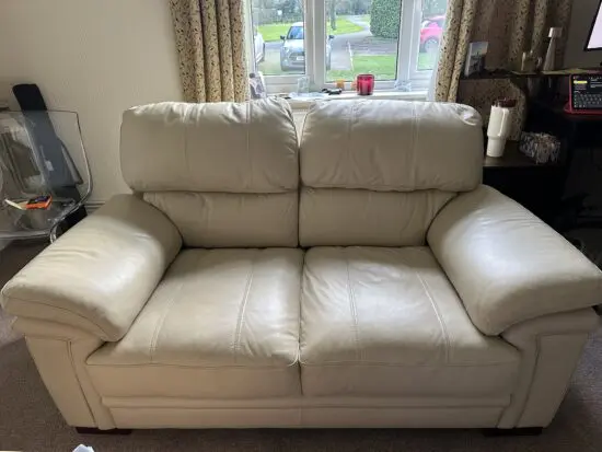 DFS cream 2 seater sofa