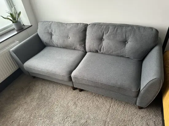Daals Brooks 3 Seater Fabric Sofa in Grey