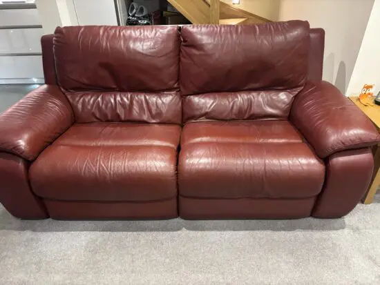 CaliaItalia Red Leather 3 Piece