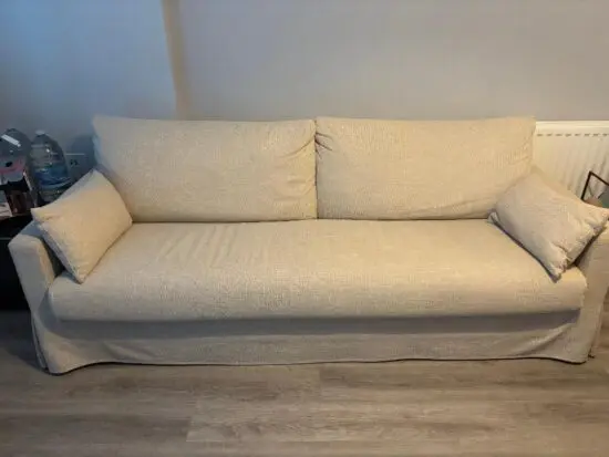 HYLTRAP 3 SEAT SOFA, HEMMESTA LIGHT BEIGE