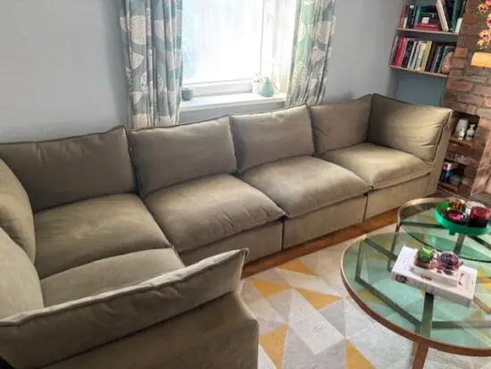 Dusk Boston Modular Corner Sofa - Olive Velvet