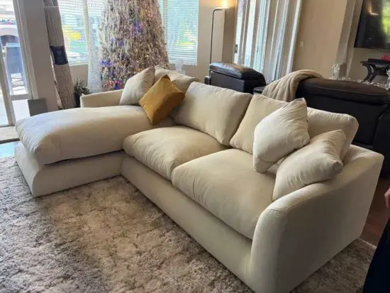 John Lewis Beige L Shaped Corner Sofa For Sale