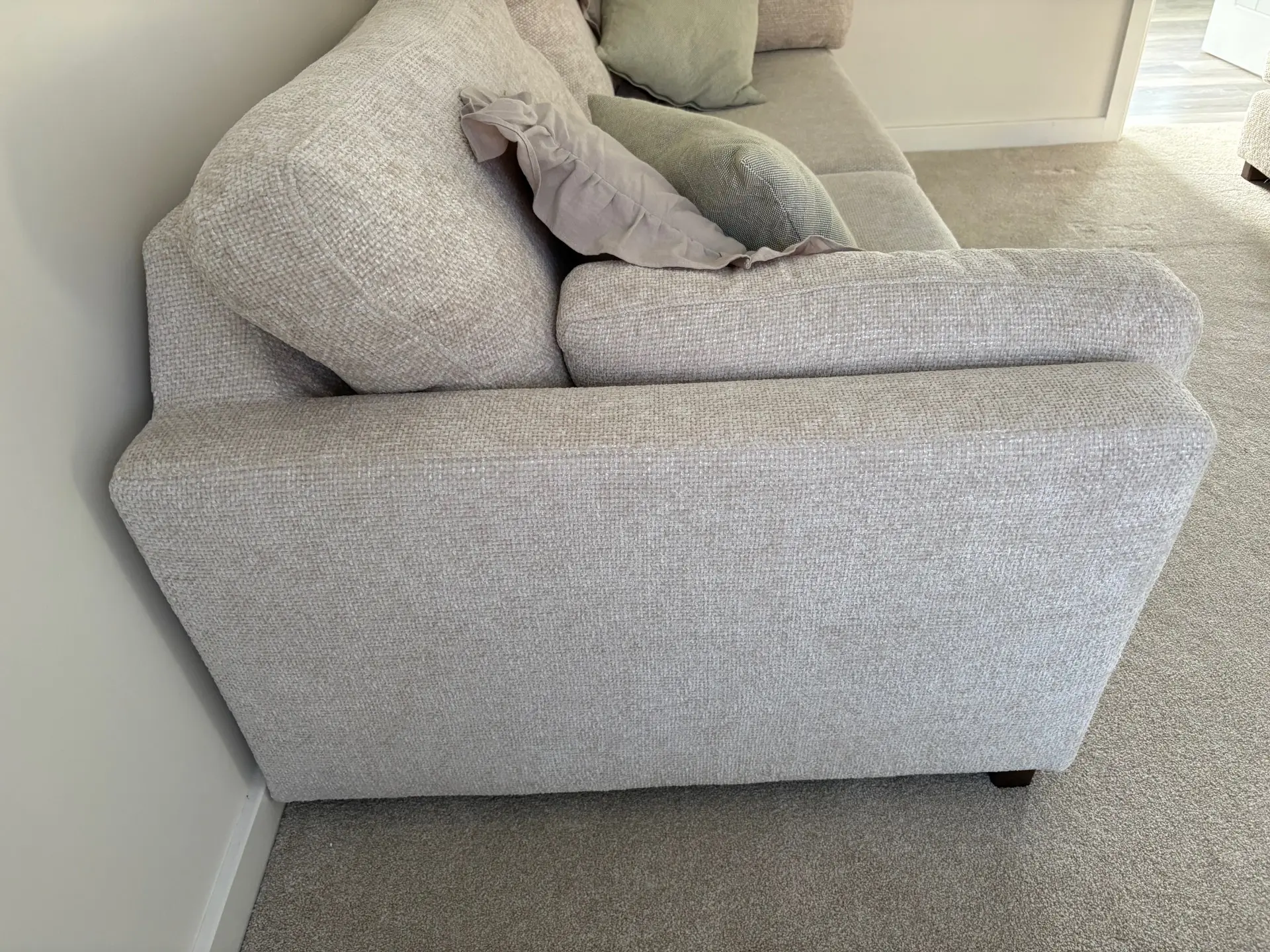 DFS Essie 3-Seater Sofa with Cuddler chair (2 seater) and matching footstool