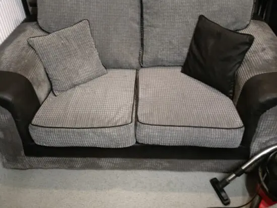 2 seater sofa grey and black
