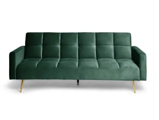 3 Seater Green Reclining Sleeper Sofa