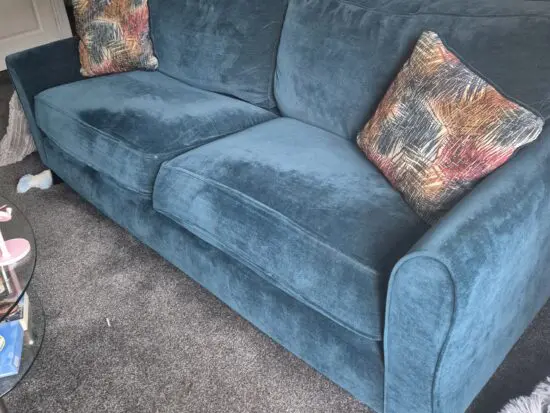 4 seater velor sofa
