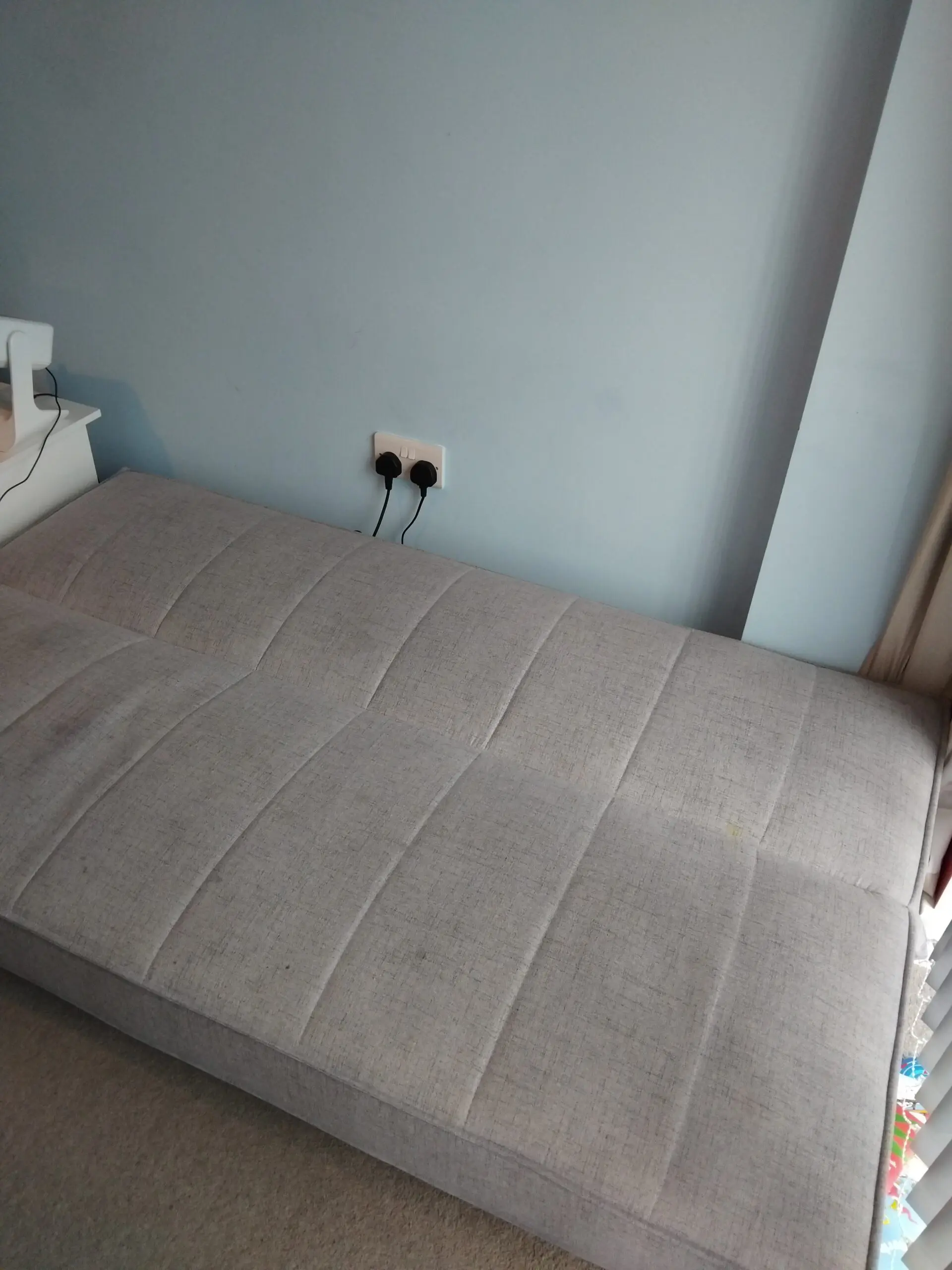 Modern 3-Seater Sofa Bed with Channel Quilted Design