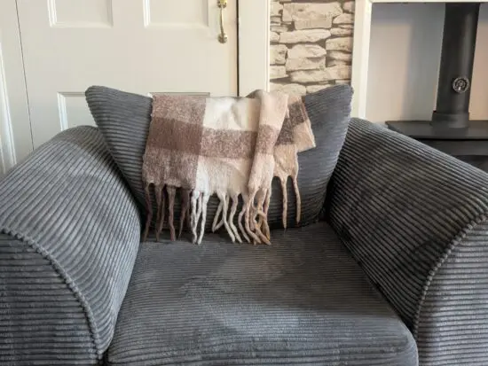 Jumbo Cord Armchair in Grey