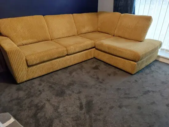 DFS Yellow corner sofa