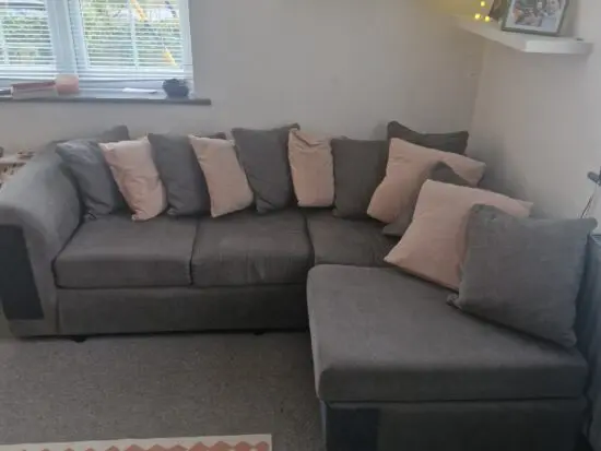 Grey corner sofa