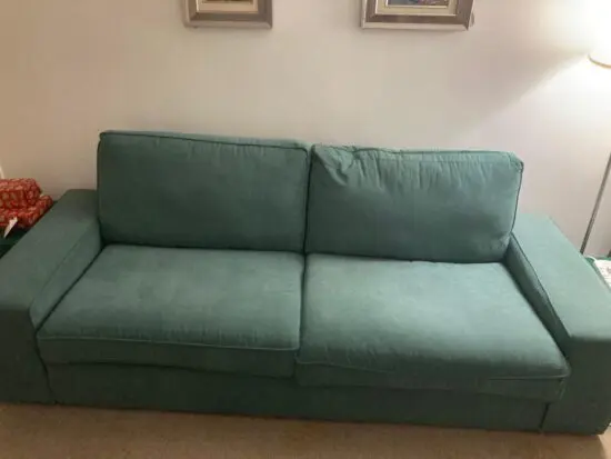 Ikea Kelinge Grey Turquoise 3 Seater Sofa