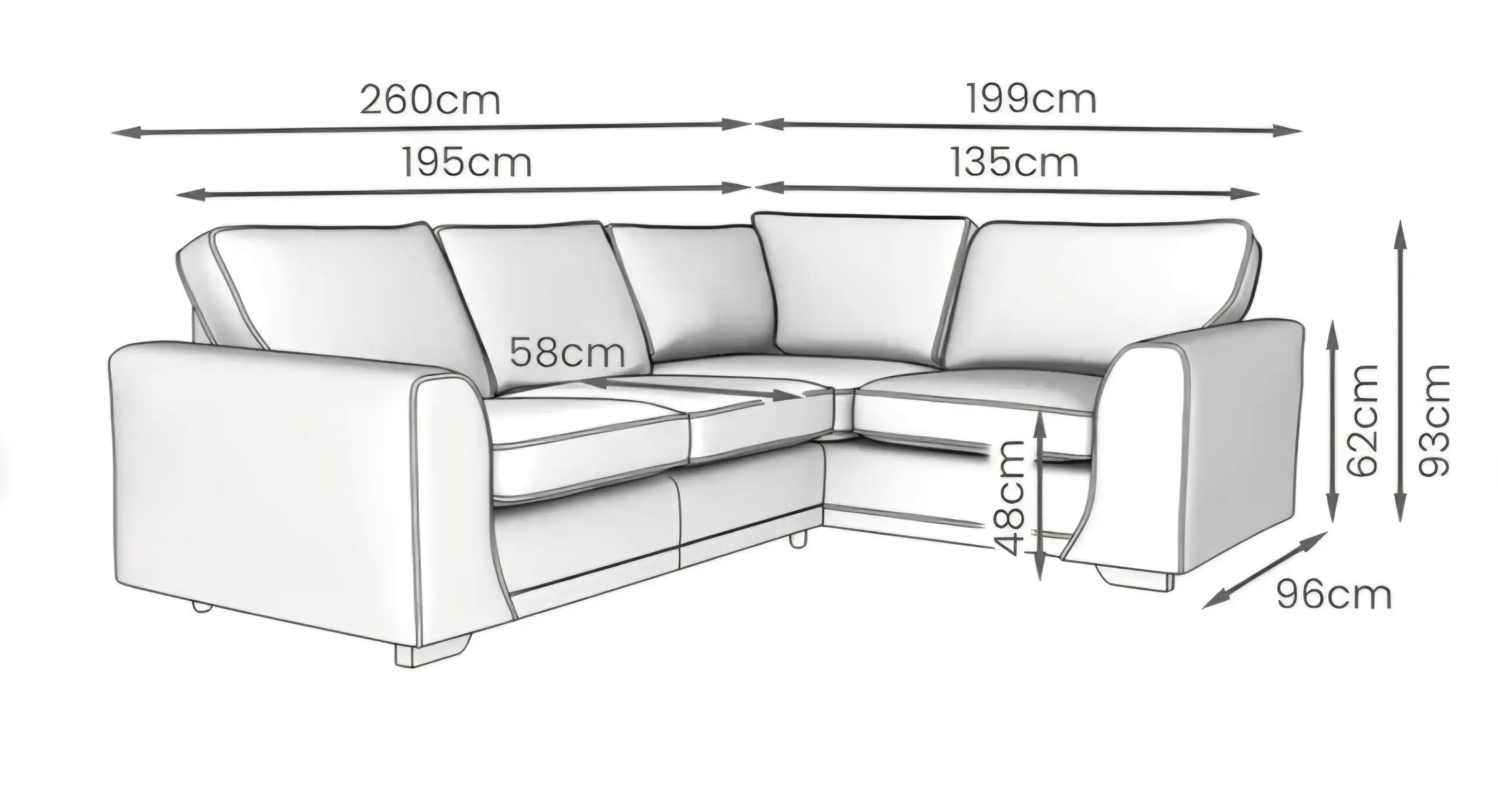 DFS Large Grey Corner Sofa – Perfect for Family Living
