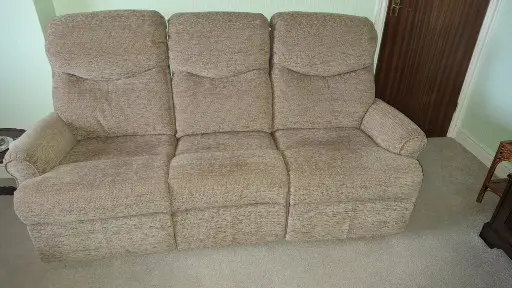 DFS 3 Seater Reclining Sofa with Individual Electric Recliners