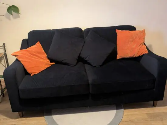 Dunelm Velvet Navy Sofabed – Excellent Condition