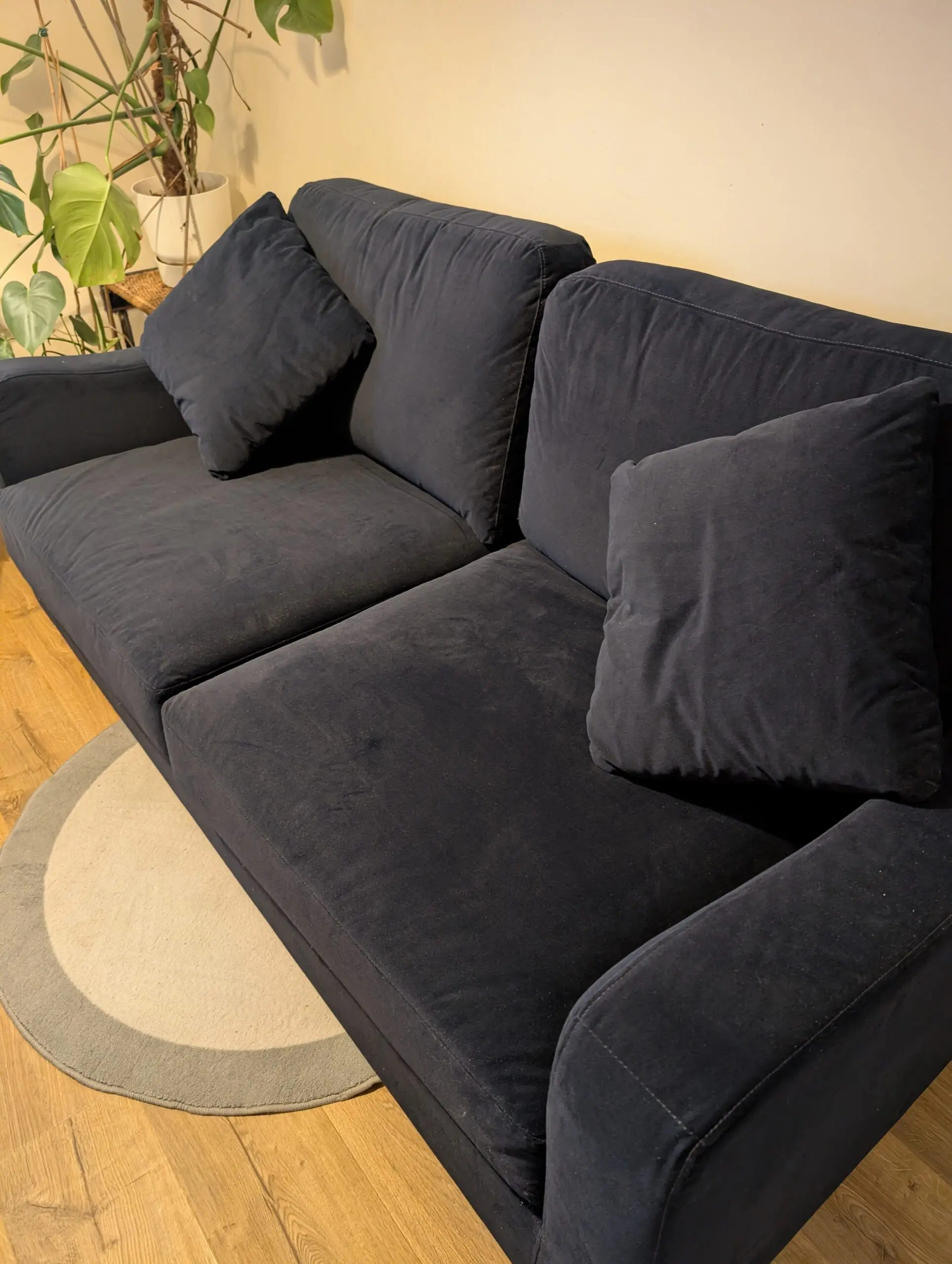 Dunelm Velvet Navy Sofabed – Excellent Condition