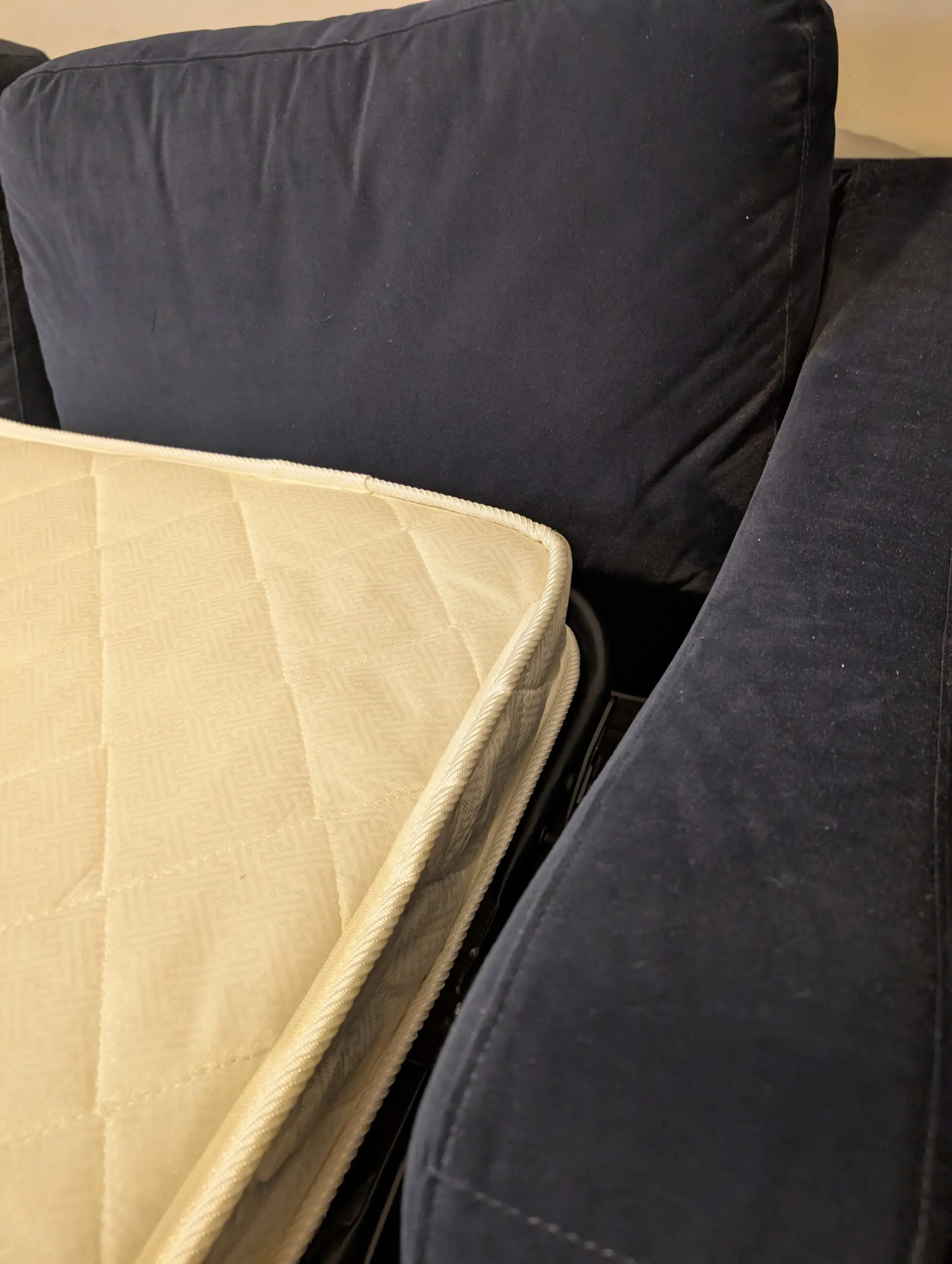 Dunelm Velvet Navy Sofabed – Excellent Condition