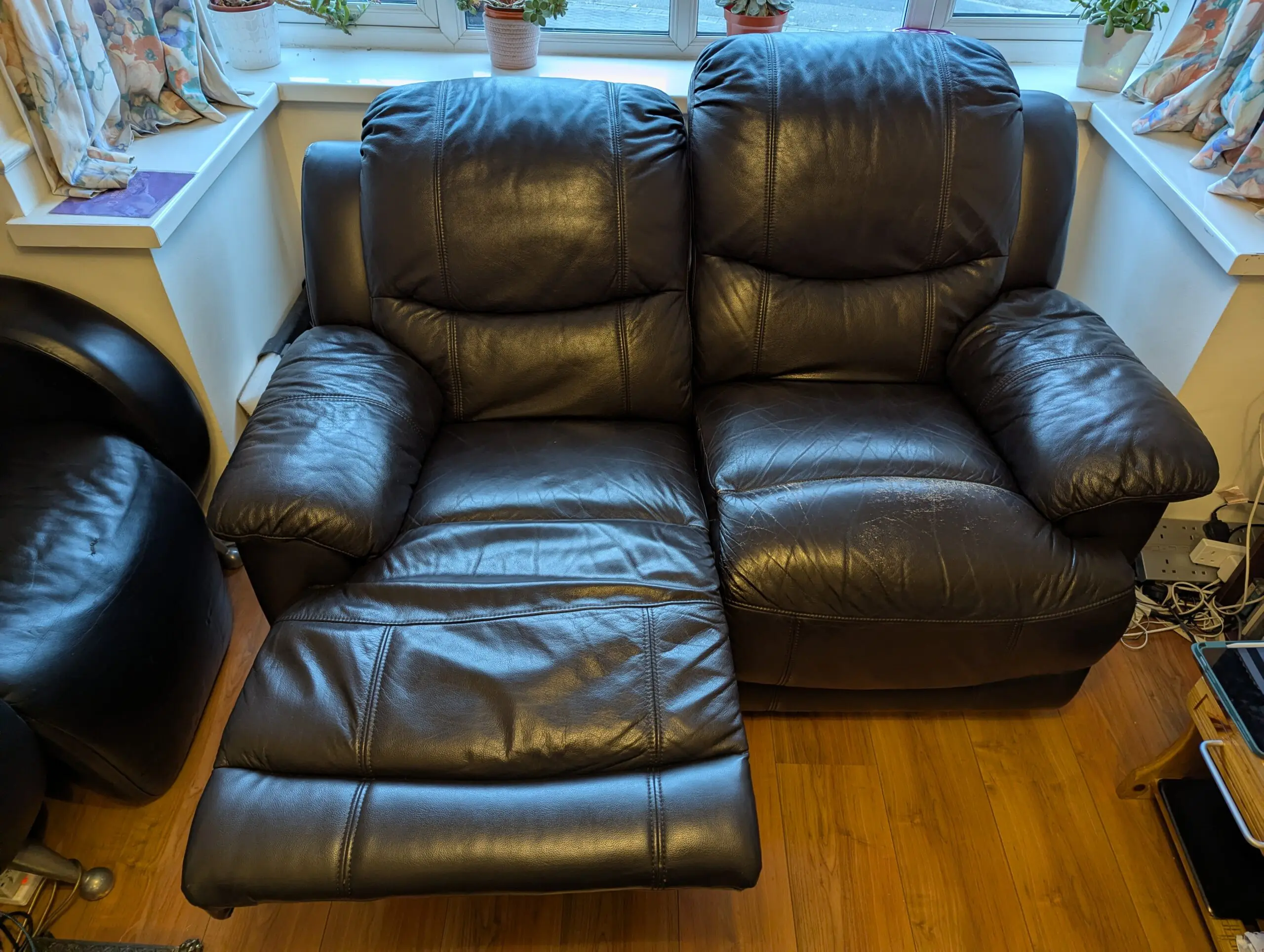 DFS Comfortable 2 Seater Recliner Sofa with Cushioned Arms