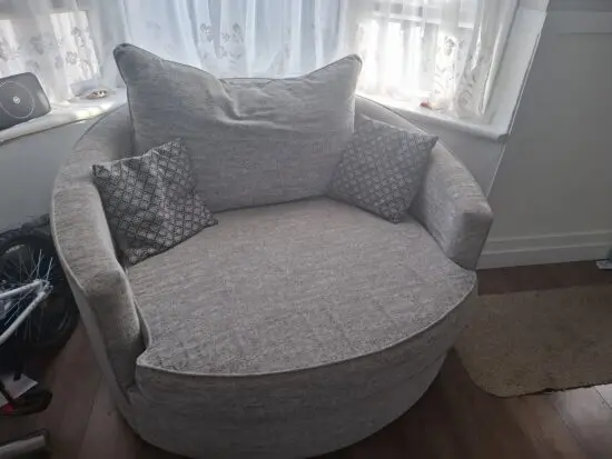 SCS Aurora Grey Rotating Cuddle Chair