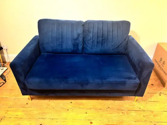 Fairmont Park dark blue velvet two-seater