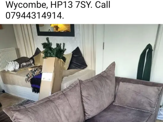 3 seater modern sofa - good condition - faux suede 'bronze' brown