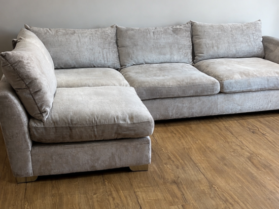 Roomes Silver Corner Sofa