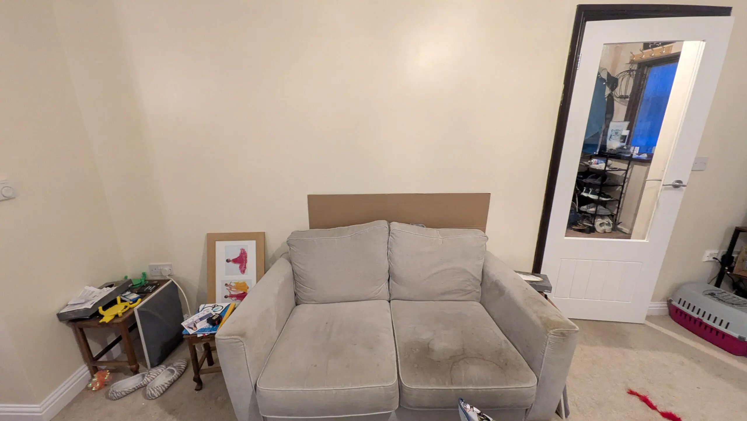 Furniture Village Modern 2-Seater Sofa with Clean Lines and Wooden Legs