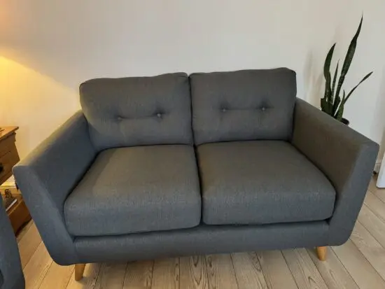 2-seater charcoal sofa