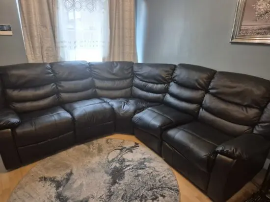 5 seater leather recliner corner sofa