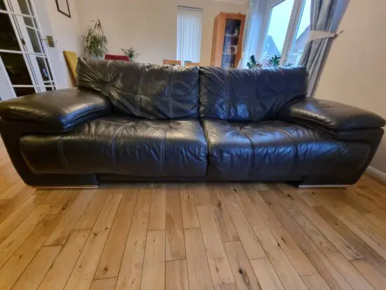 Violino brown 3.5 seater leather sofa