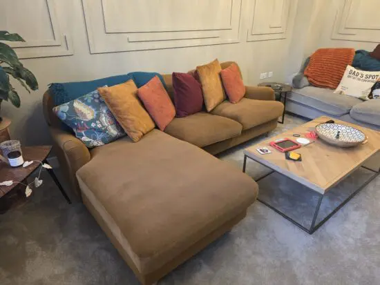 Dusk Burnt Orange Velvet Chez Lounge (3 seater)