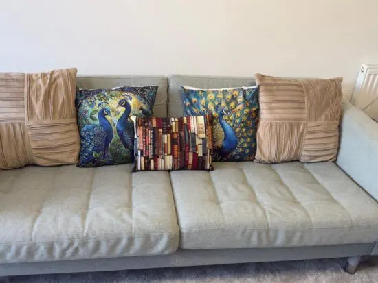 Like-New IKEA 3-Seat Sofa| Gunnared Light Green/Wood