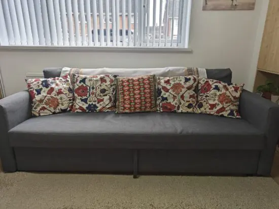 IKEA grey 3 seater sofa bed