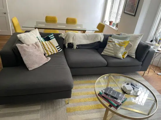 MADE.COM Monterosso 3-Seater Corner Sofa – Oyster Grey (LHF)