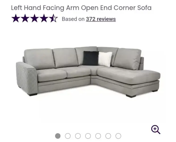 DFS 3 peice corner sofa with matching power swirl Recliner and footstool with storage