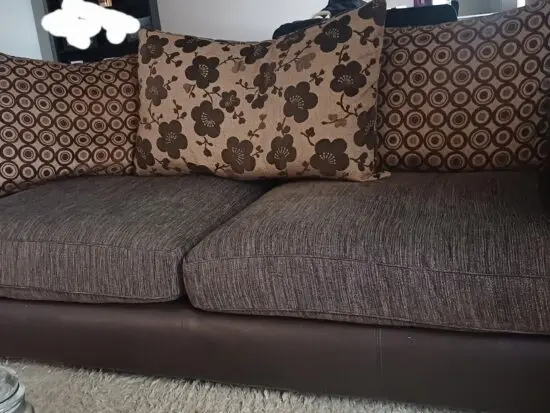 Dfs 3 seater sofa with 2 seater swivel chair