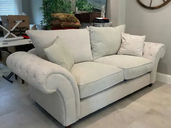 Cream 3 seater Sofa With High Back Cushions For Sale COD